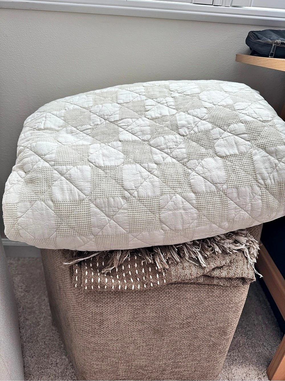 Cupcakes & cashmere Cotton checkered quilt queen